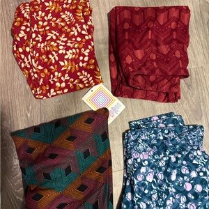 Lularoe os bundle new with tag Colorful Patterned Leggings 4 pairs